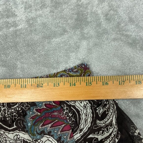 Christopher & Banks Paisley Pleated Skirt M Polyester Multicolor 0808 - Picture 8 of 10